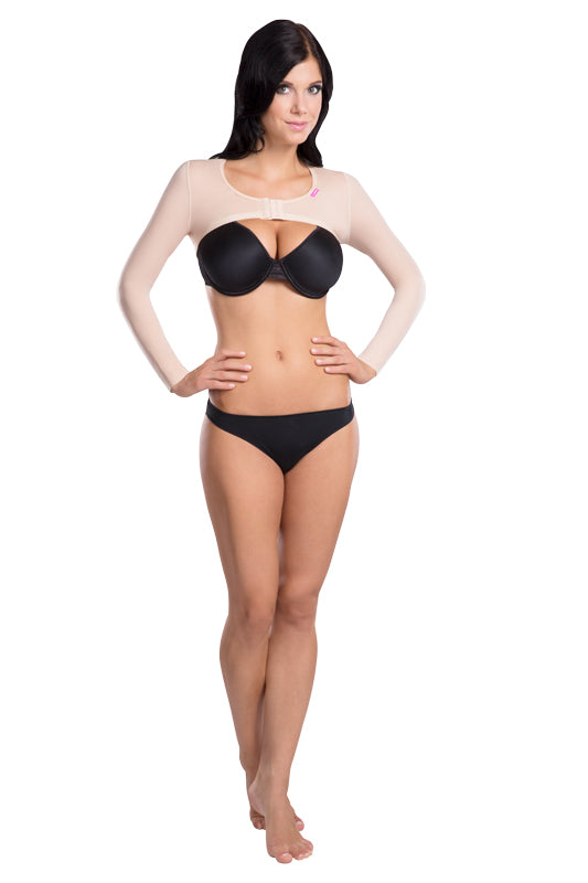 AP long Variant Armkompressionsstrumpf Beige – Freisteller Gesamtansicht Web 2 