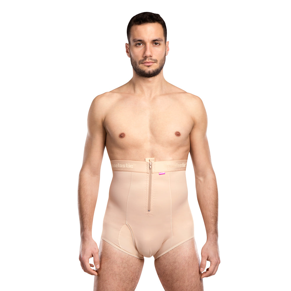 Lipoelastic VHmS Comfort – Post-OP Shapewear Herren mit Reissverschluss