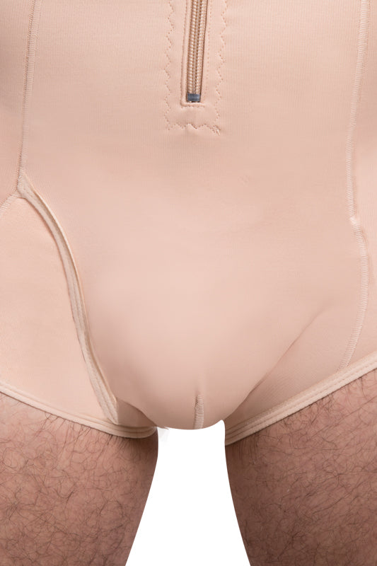 Lipoelastic VHmS Comfort – Post-OP Shapewear Herren mit Reissverschluss