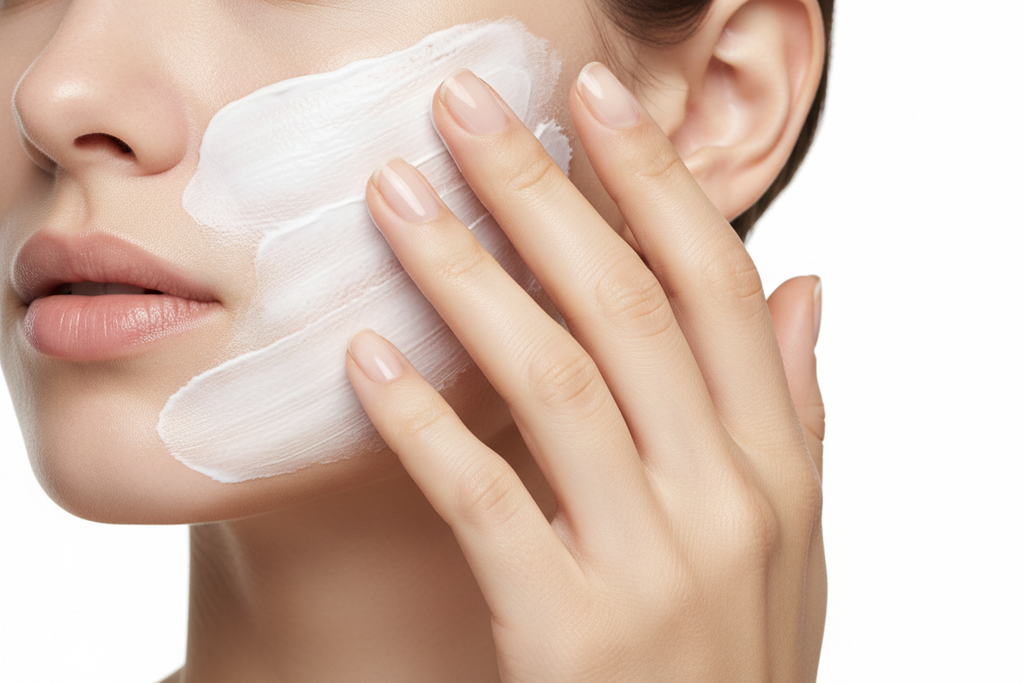 Barrier Cream Anwendung - Creme auf Gesicht auftragen