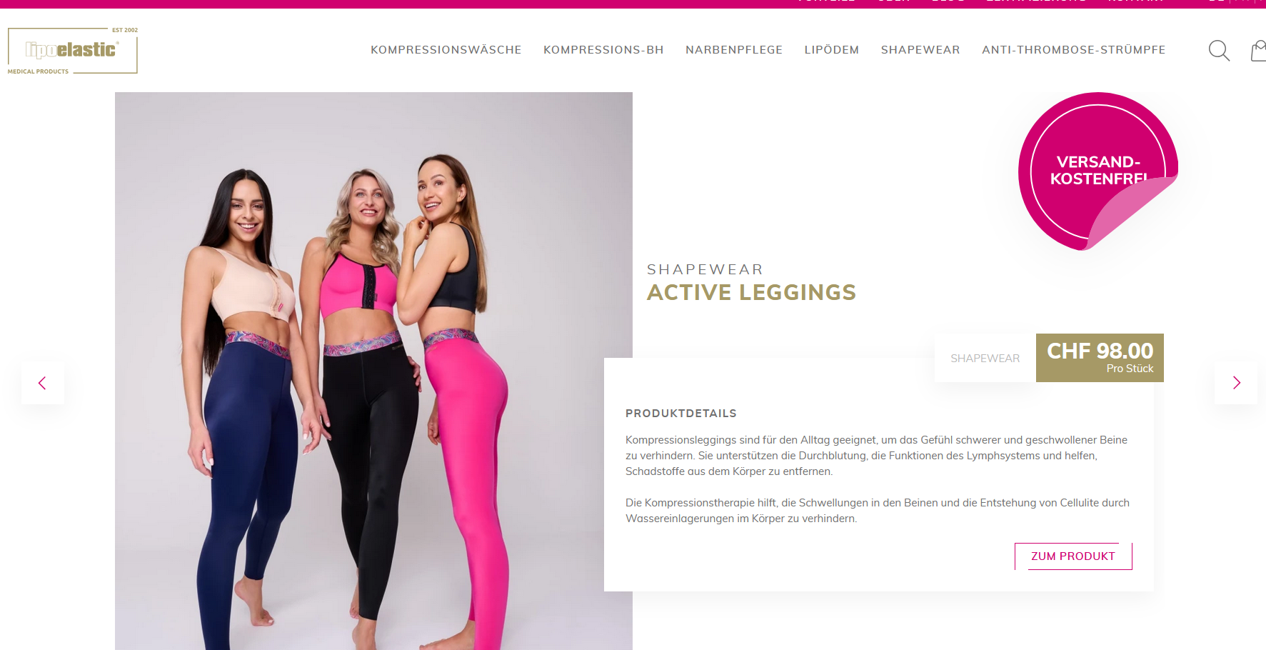 Lipoelastic Active Leggings – Shapewear Kompressionsleggings